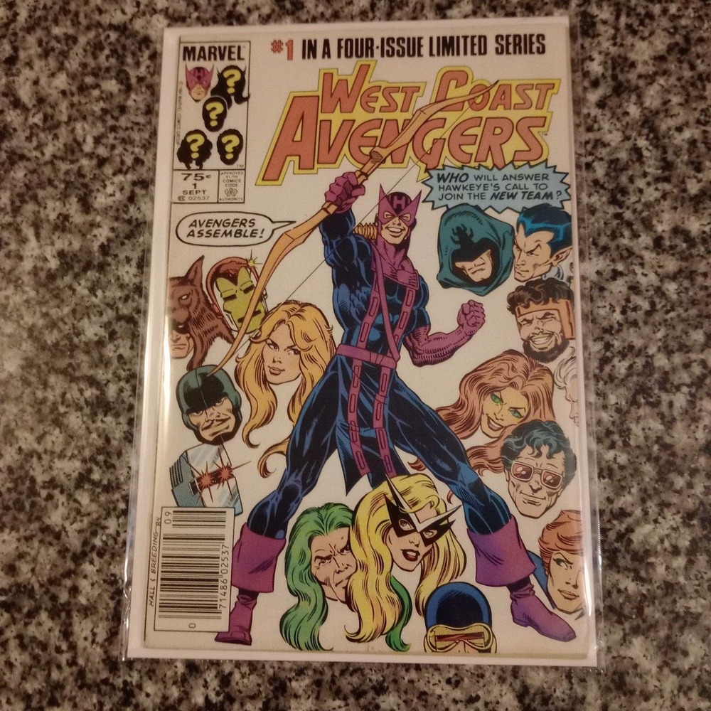 West Coast Avengers #1 1st Team App & Origin of WCA Newsstand MCU Marvel 1984